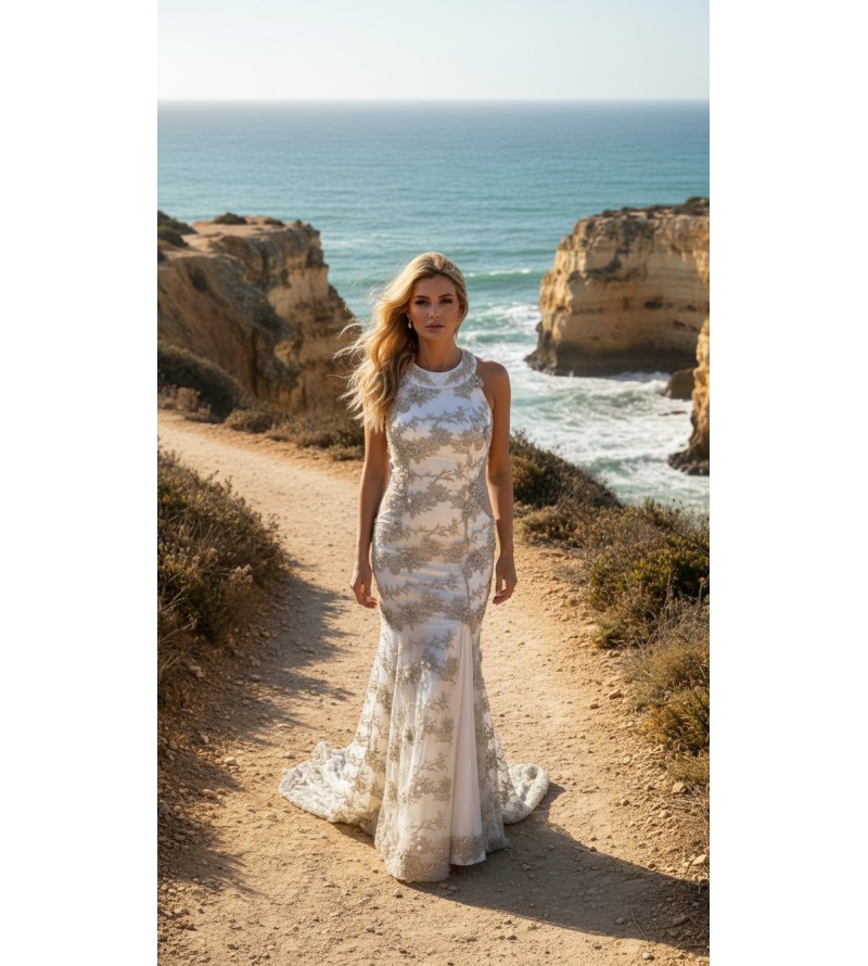 Robe de mariée sirène Tunisie – Élégance naturelle