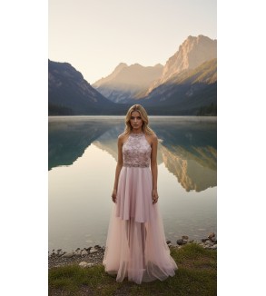 Robe longue fluide Tunisie – Élégance poétique