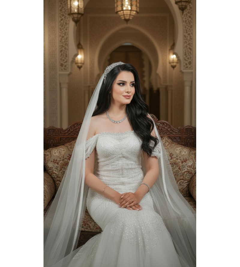 Robe de mariée sirène Tunisie – Élégance orientale