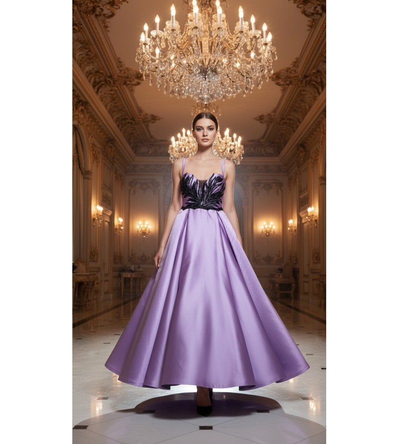 Robe longue à motif floral Tunisie – Élégance royale