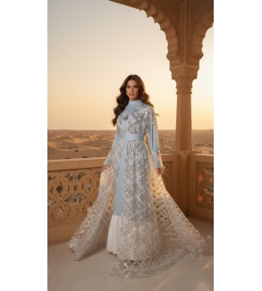 Robe longue ornée Tunisie – Élégance orientale